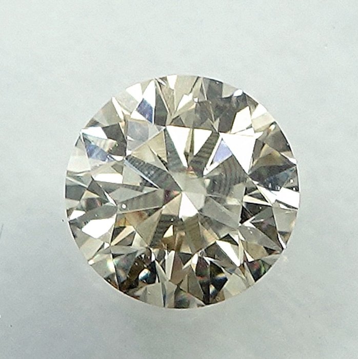 Diament - 0.30 ct - brylantowy - N-O, Very Light Greyish Yellow - VVS2 (z bardzo, bardzo nieznacznymi inkluzjami)