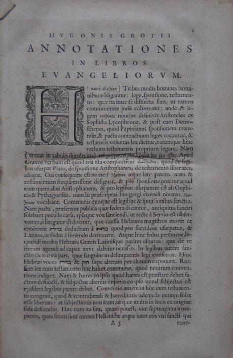 Hugo de Groot (Grotius) - Annotationum in Novum Testamentum - 1641