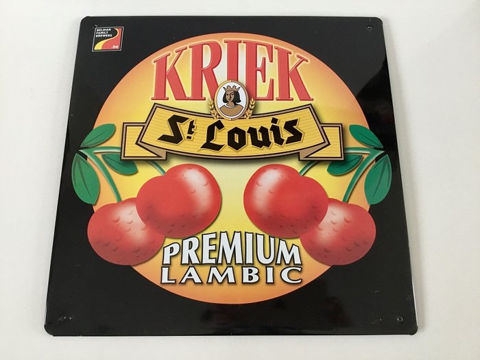 Kriek Saint Louis - Premium Lambic - Skilt (1) - Tinn