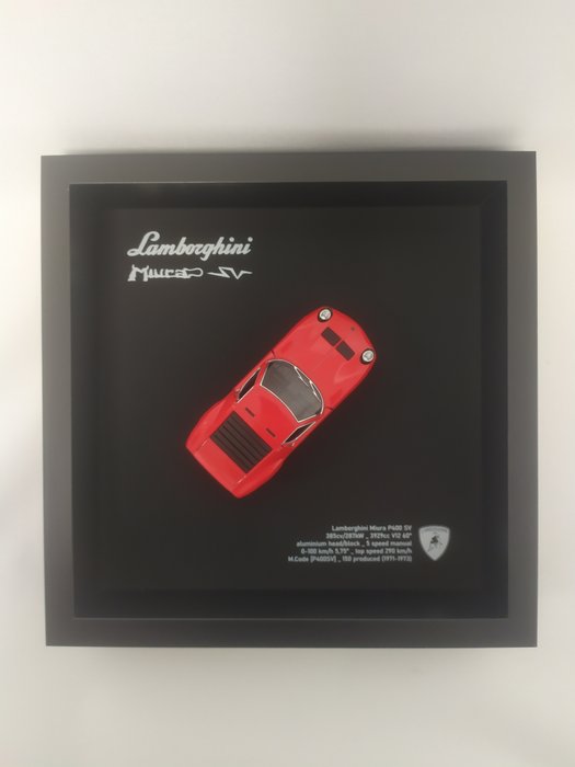 Decoratief voorwerp - Lamborghini - Miura 400SV- Framed Shadow Box - 2024