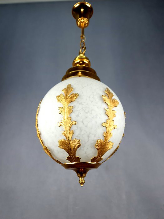 吊燈 (1) - 照明球體 - 水晶, 黃銅