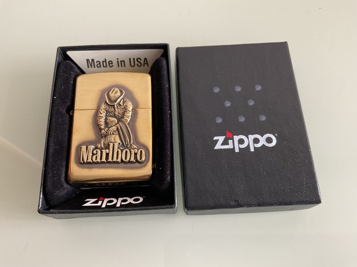 Zippo - 芝宝 - Marlboro - 口袋打火机 - 黄铜