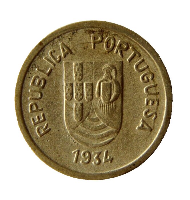 Indie Portugalskie. Republic. 2 Tanga 1934 - Rara  (Bez ceny minimalnej
)