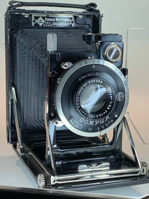 Kamera Werkstatten Dresden Patent Etui Camera 6,5 x 9 cm. Appareil photo argentique