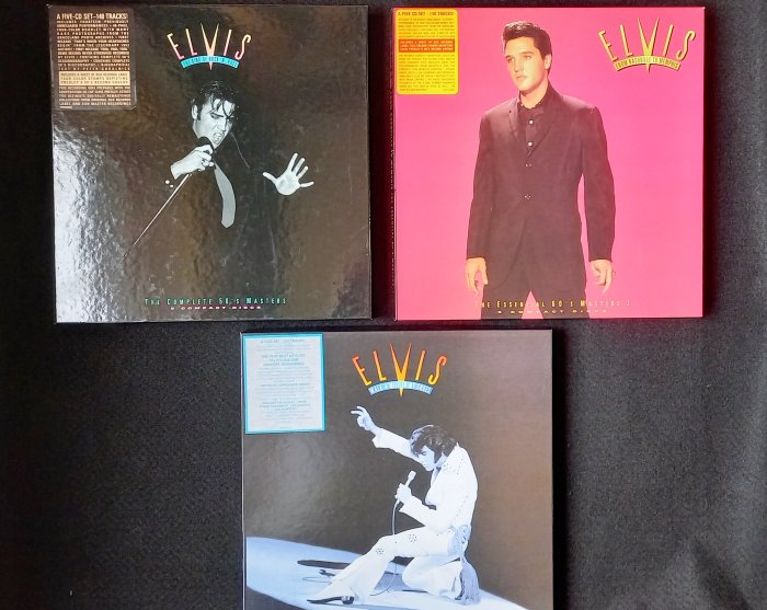 猫王 - 埃维斯·普里斯利 - Magnificent set of 3  multi-item boxes Elvis Presley (essential & complete masters) - 多个标题 - 盒装 - 1992