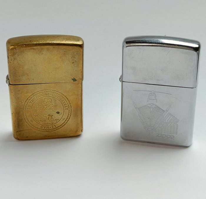 Zippo - Pocket lighter - Metal/Brass -  (2)