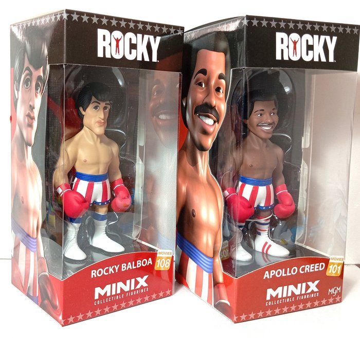 MINIX - Figure - MINIX collectible figurines - Rocky Balboa / Apollo Creed /Rocky wearing Apollo shorts -  (2) - Vinyl