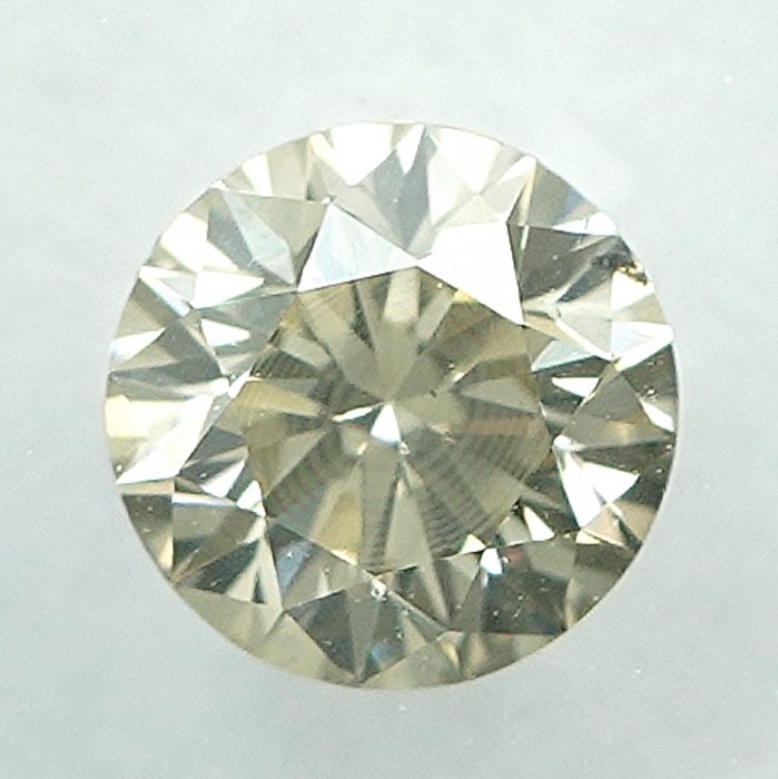 Diamant - 0.36 ct - Briljant - Natural Fancy Light Grayish Yellow - SI1
