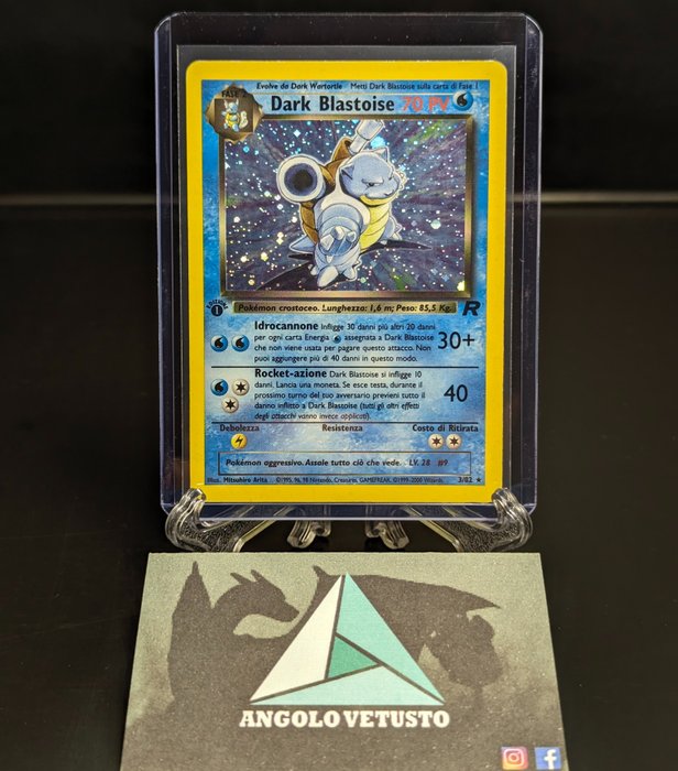 WOTC Pokémon - 1 Card - Pokèmon WOTC - Dark Blastoise 3/82 rara holo Prima Edizione, set Team Rocket ITA 2000 - Tortank