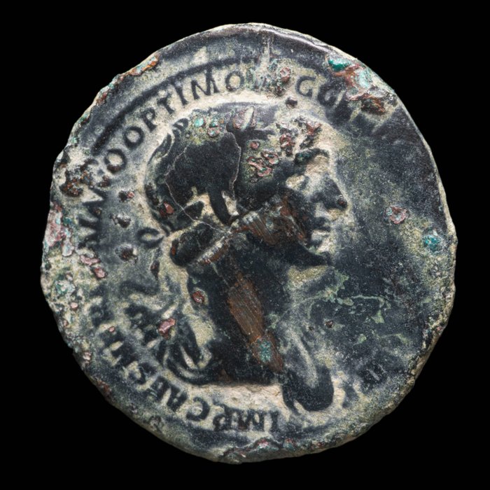 Römisches Reich. Trajan (98-117 n.u.Z.). As Rome - SENATVS POPVLVSQVE ROMANVS, Victory advancing  (Ohne Mindestpreis)
