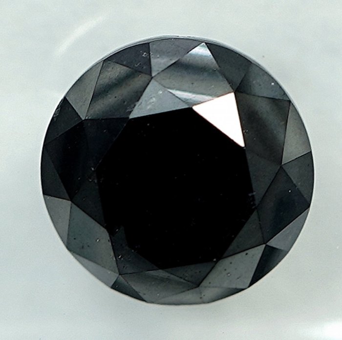 Diamant - 2.34 ct - Brillant - Black - N/A