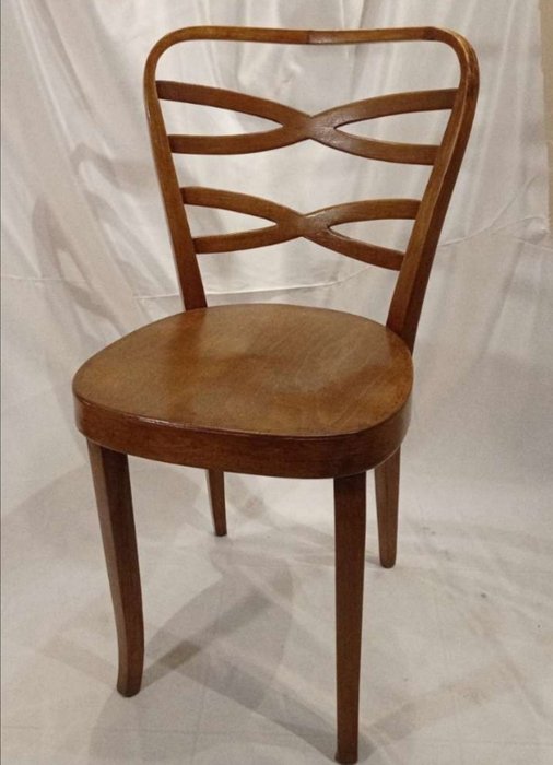 Stuhl - Buche, Stuhl im Stil von Guglielmo Ulrich – Ende der 1950er Jahre
