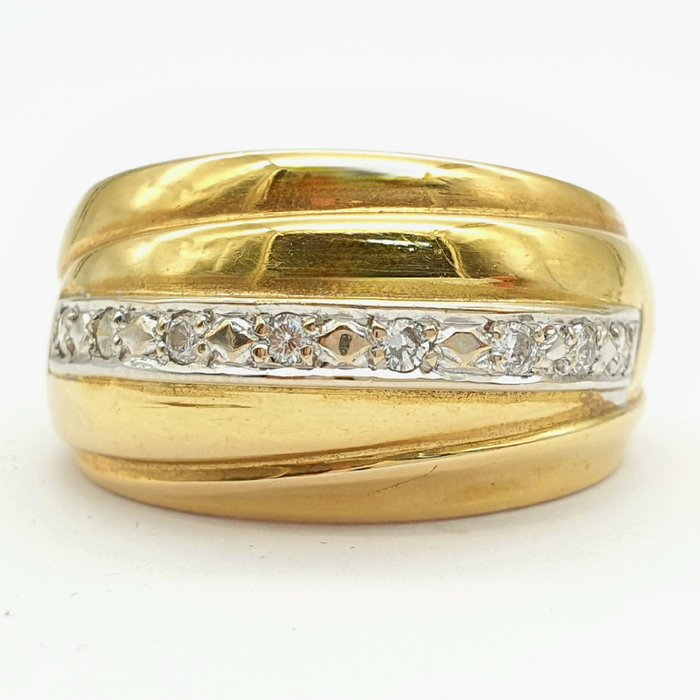 Ring - 18 kt Gelbgold Diamant 