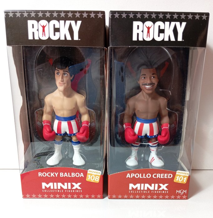MINIX - 玩具人偶 - MINIX collectible figurines - Rocky Balboa / Apollo Creed /Rocky wearing Apollo shorts  (2) - 乙烯基塑料