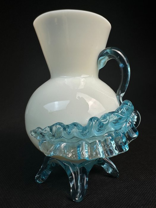 Stevens & Williams - Váza (1) -  Stourbridge uránüveg váza  - Üveg