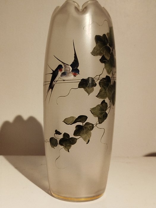 François Théodore Legras (1839-1916)- vase répertorié "Olga" -- - 单花花瓶  - 玻璃