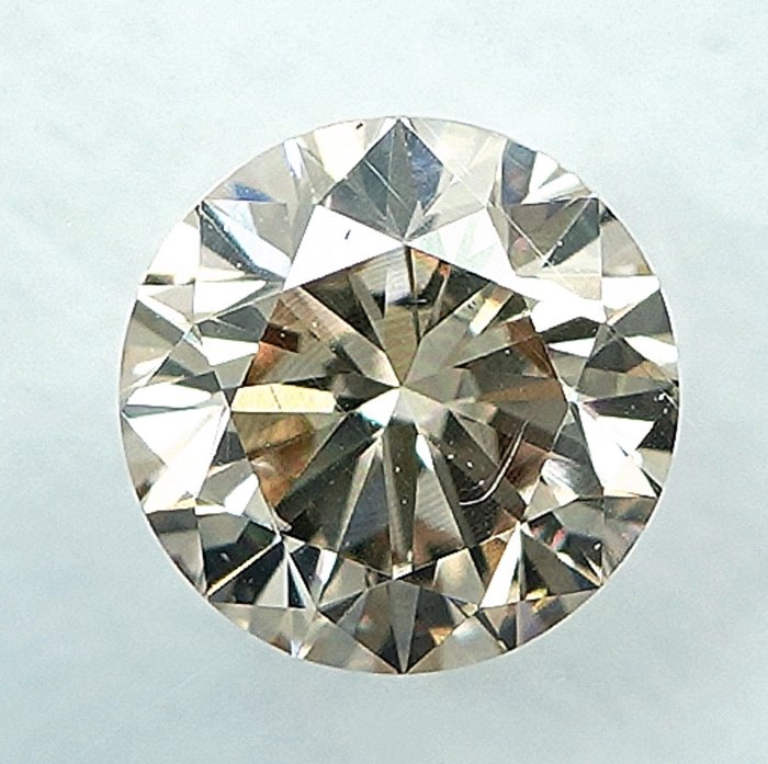 鑽石 - 0.41 ct - 明亮型 - Natural Fancy Light Brown - VS1