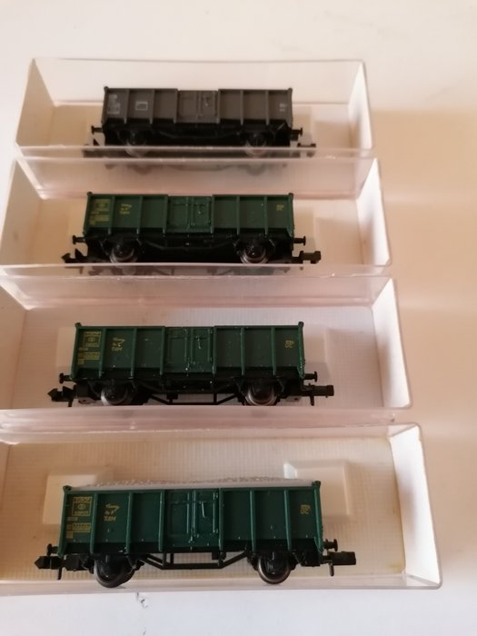 Fleischmann N - Model train freight wagon set (4)