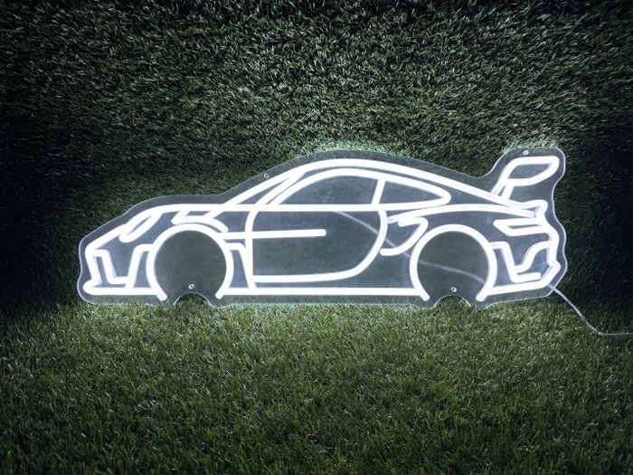 Skilt i neonlys (1) - Porsche 911 GT3 RS (912) Silhouette - av magma_LAB