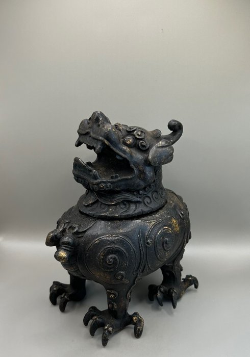 Foo狗香爐 - 青銅色 - 中國 - 20世紀末