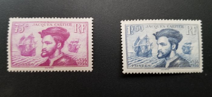 法国 1934/1934 - 雅克·卡地亚系列 - Y&T n°296 et 297