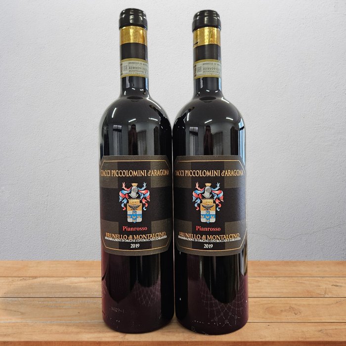 2019 Ciacci Piccolomini d'Aragona "Pianrosso" - 蒙達奇諾·布魯奈羅 DOCG - 2 瓶 (0.75L)