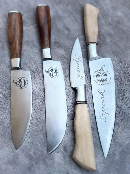Køkkenkniv - Cleaver -  Klassiske køkkenkokknive Spook Gothic inspireret - Rustfrit stål - Nordamerika