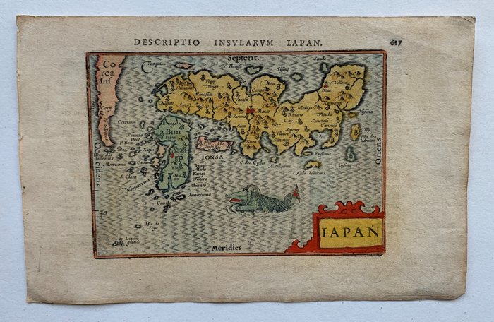 Asia, Mappa - Giappone; P. Bertius - Japan - 1601-1620