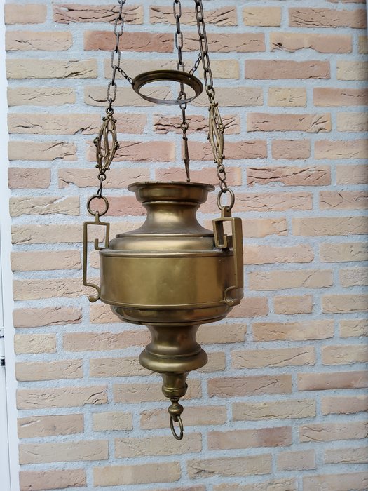 Religiöse und spirituelle Objekte - Kupferne antike Götterlampe (1) - Kupfer - 1850-1900