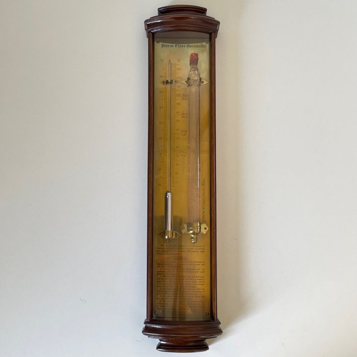 RN Desterro 16 a 22 Lisbon - Barometer - Glas, Messing, Træ