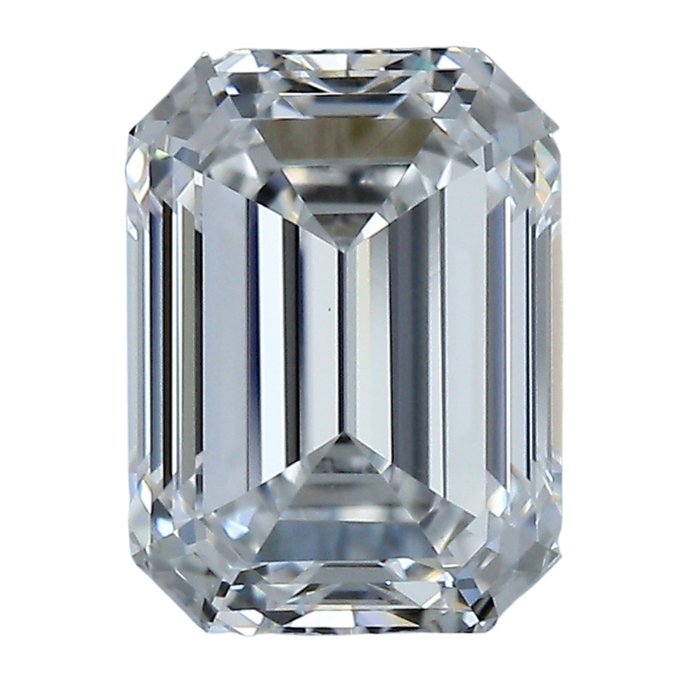 1 pcs Diamant - 1.51 ct - Smaragd - D (fargeløs) - VS1