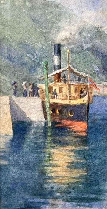 Eugenio Gays (1861-1938), attr. a - Nave a vapore