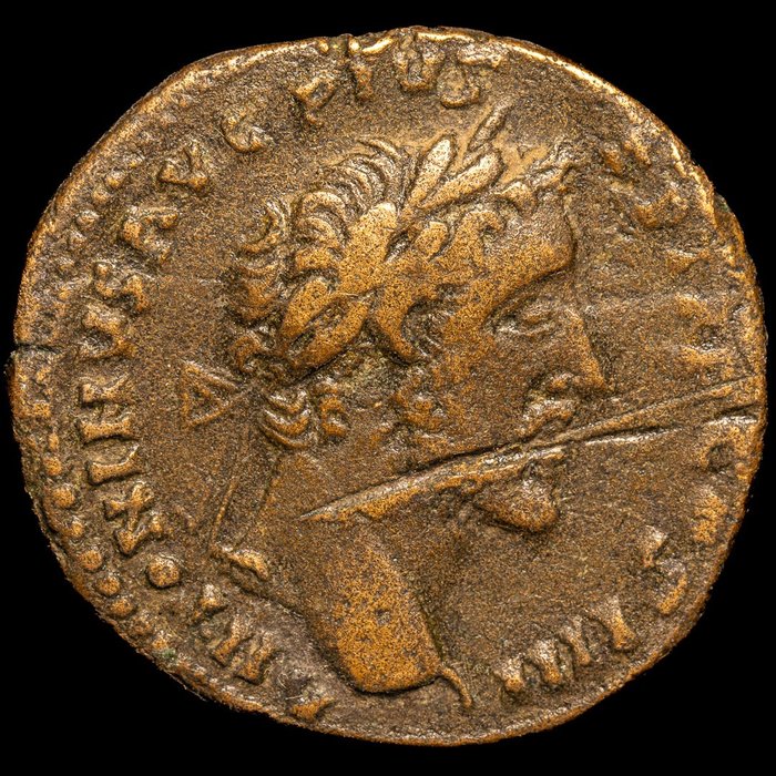 Rooman imperiumi. Antoninus Pius (138-161 aaj.). Sestertius Roma - Salus  (Ei pohjahintaa)