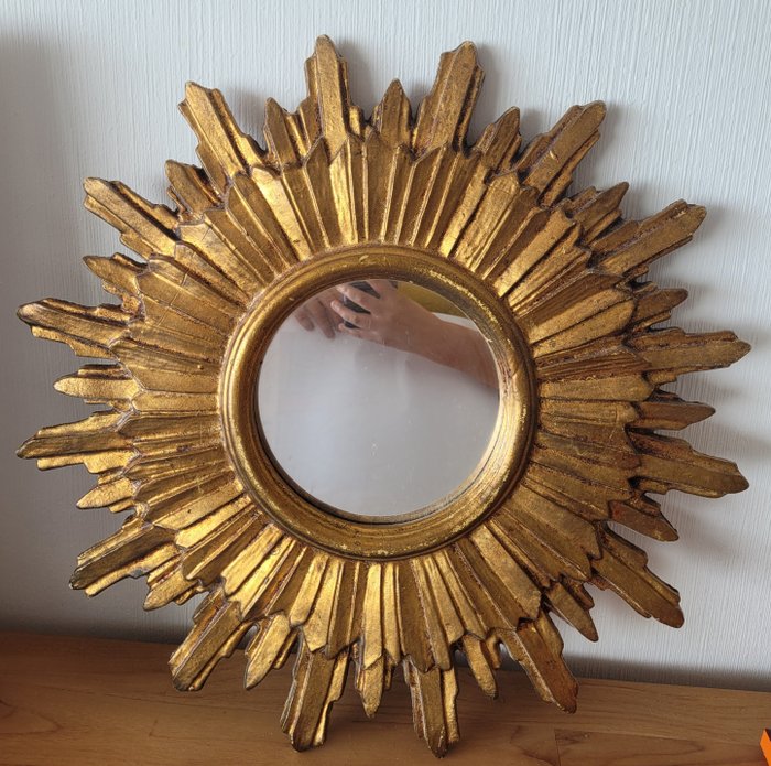 Wall mirror  - Wood, Sun mirror