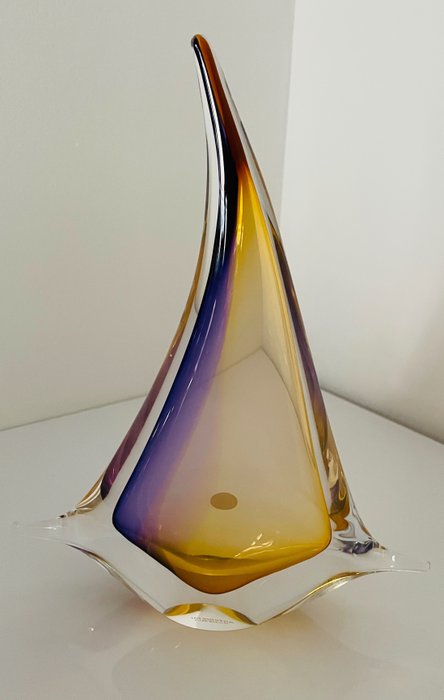 Art Cristal Bohemia - Jan Machalek - 雕塑, “ SAILING” - 26 cm - 玻璃