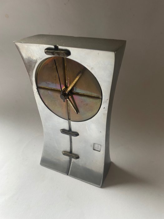 Zegar - Zegar stołowy - David Marshall - Aluminium, Mosiądz - 1980-1990