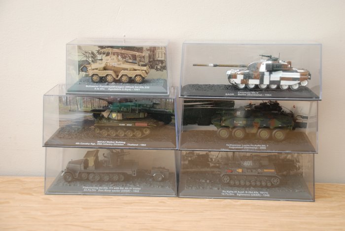 Altaya 1/72 - 6 - Véhicule militaire miniature - 6x Military Vehicles