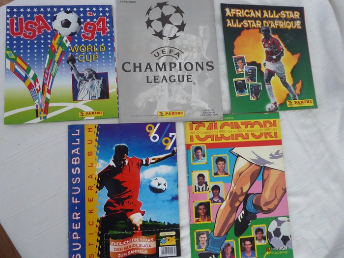 Panini - World Cup/Superfussball/Serie A/Africa/Champions League - 5 Empty Album