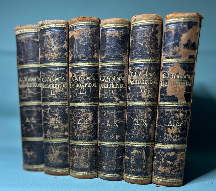 Carl Julius Weber - Demokritos 6 volumes collection - 1840