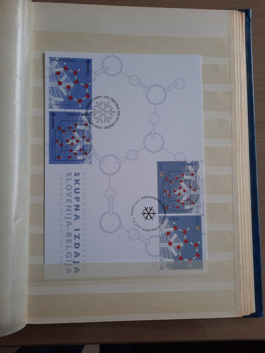 Belgien 1994/2014 - Einsteckbuch mit Gedenkkarten + gängigen Briefmarken