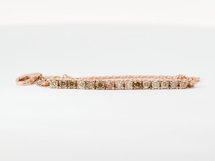 Utan reservationspris - Armband Rosa guld Diamant  (Natural) 