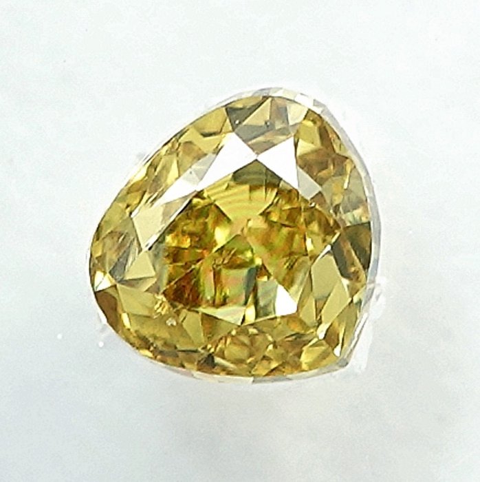 鑽石 - 0.24 ct - 梨形 - Natural Fancy Yellow - VS2