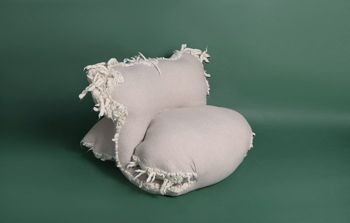 Mariekke Jansen - 休息室椅 - 海浪 - 羊毛