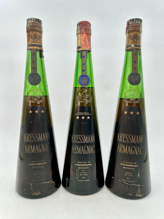 Kressmann - Vieilli en Fûts, 3 Stars  - b. 1960er Jahre, 1970er Jahre - 75 cl - 3 flaschen