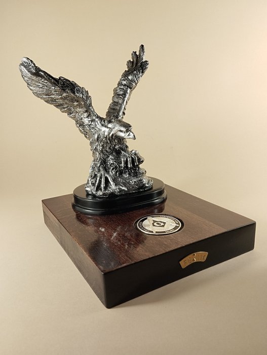 Fenix - 小雕像, Aquila reale massonica - 20 cm - 木, 樹脂, 黃銅