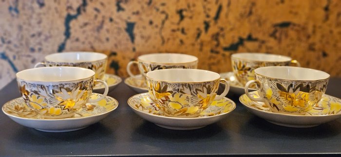 Lomonosov Imperial Porcelain Factory - Kaffeeservice für 6 Personen (12) - Porzellan