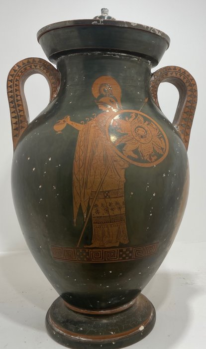 古希臘的複製品 陶瓷 泛雅典娜雙耳瓶 - 45 cm