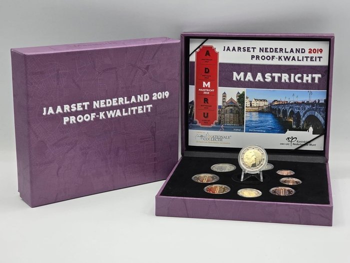 Holandia. Proof Set 2019 (met Gekleurde 2 euro)  (Bez ceny minimalnej
)