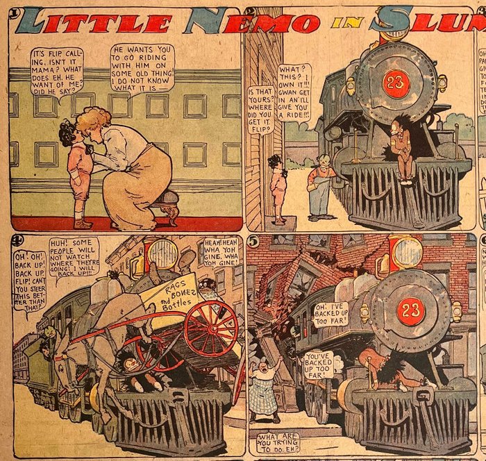 Winsor McCay - 3 Offset Print - Little Nemo in Slumberland - The Los Angeles Sunday Times Comics section - 1906