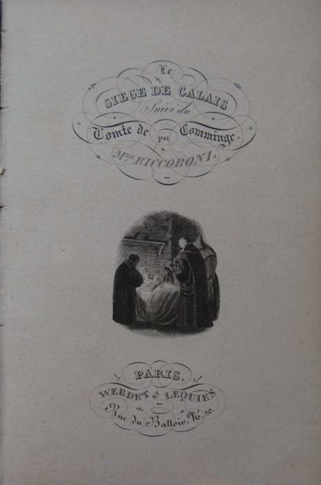 Marie Jeanne Riccoboni - Le Siège de Calais - 1826